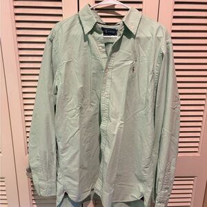 Ralph Lauren Men's Mint Green Button Down Shirt
